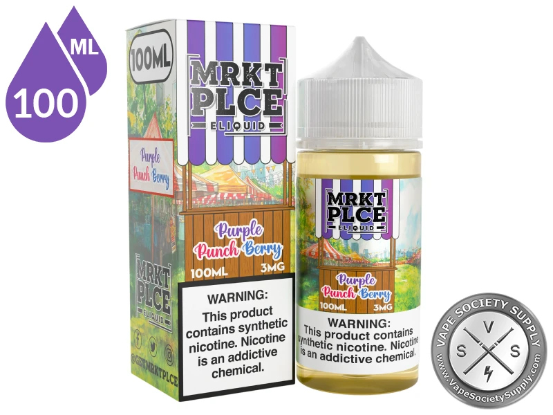 Purple Punchberry THE STND by MRKT PLCE 100ml bottle and retail box.