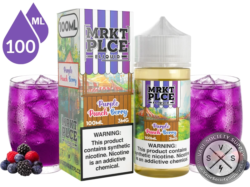 Purple Punchberry THE STND by MRKT PLCE fruit punch berry vape juice with refreshing purple fruit drink.