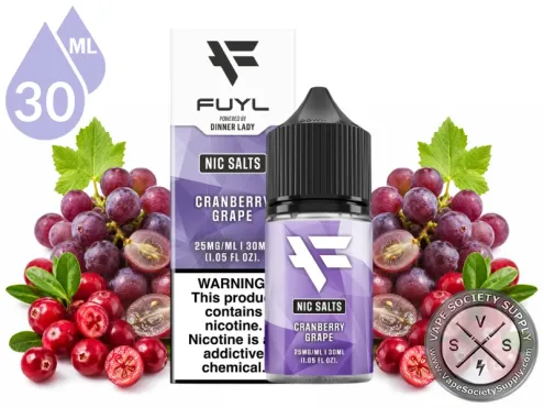 Cranberry Grape FUYL By Dinner Lady Salt 30ml fruit flavored nicotine salt vape juice