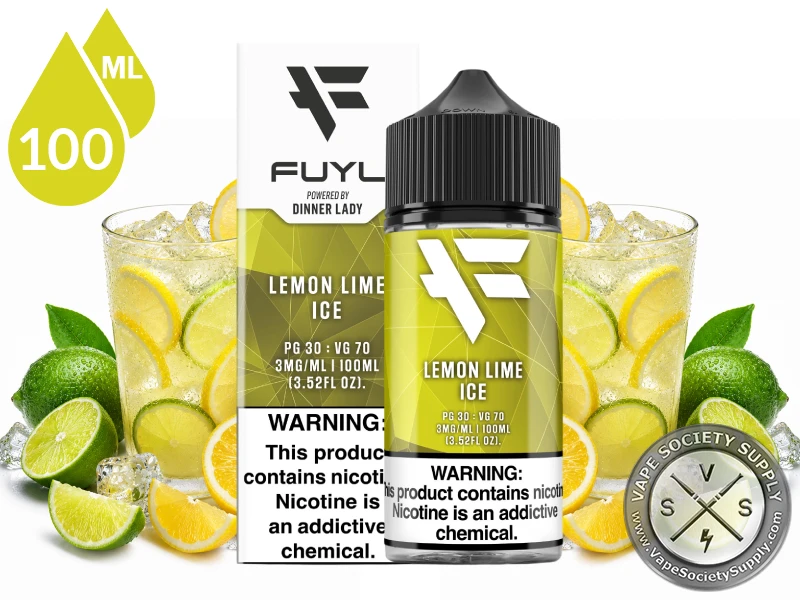 Lemon Lime Ice FUYL By Dinner Lady 100ml iced citrus vape juice