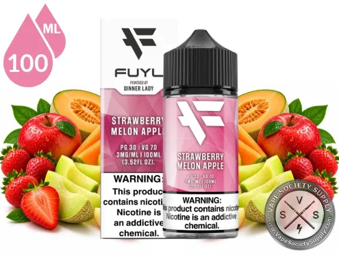 Strawberry Melon Apple FUYL By Dinner Lady 100ml fruit vape juice e-liquid