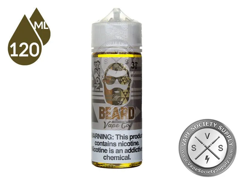 No. 24 Beard Vape Co 120ml bottle, front label