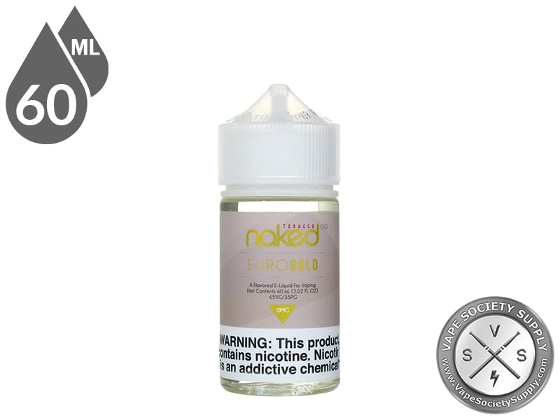 Euro Gold Naked 100 Tobacco 60ml bottle