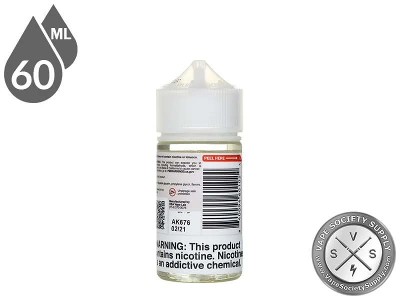 Euro Gold Naked 100 Tobacco 60ml bottle back label