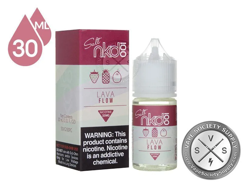 Lava Flow NKD 100 Salt 30ml bottle and box
