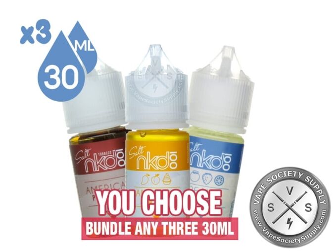 NKD 100 Salt Bundle 3x30ml (90ml): 3 bottles with a You Choose banner