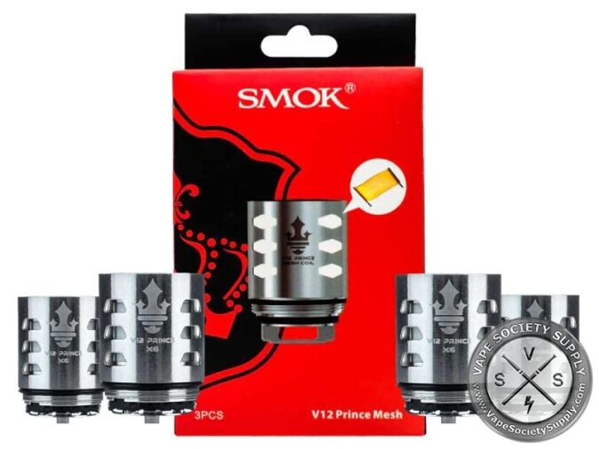 SMOK V12 Prince Mesh Coil box, 3 pcs, with loose V12 Prince X6 coils