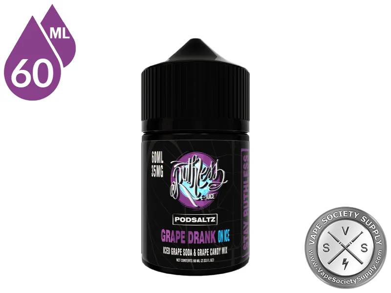 Grape Drank On Ice Ruthless PODSALTZ 60ml bottle
