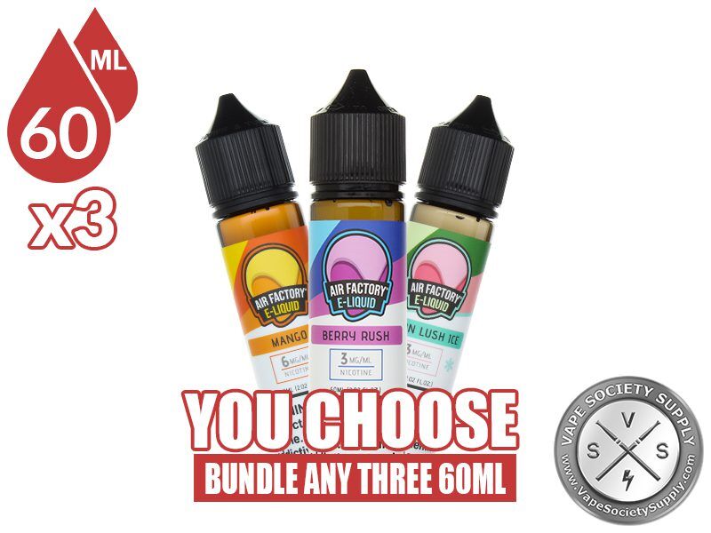 Air Factory Bundle 3x60ml (180ml): 3 bottles with a You Choose banner