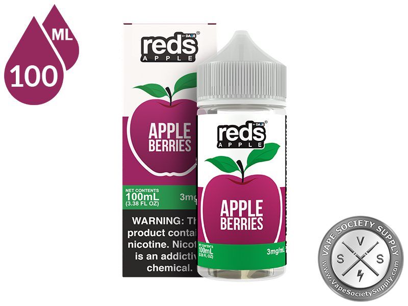 Berries Reds Apple 7 Daze 100ml bottle and box