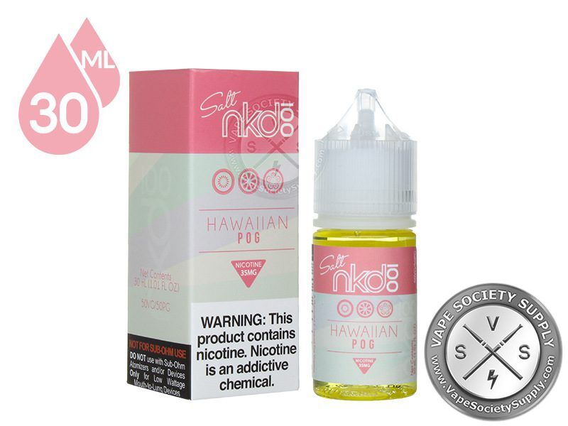 Hawaiian POG NKD 100 Salt 30ml bottle and box