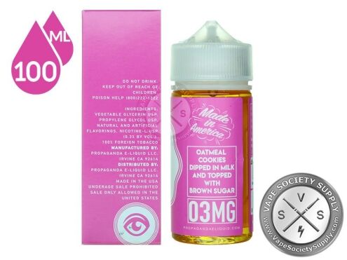Cookie Butter by Vape Pink 100ml box side panel and bottle