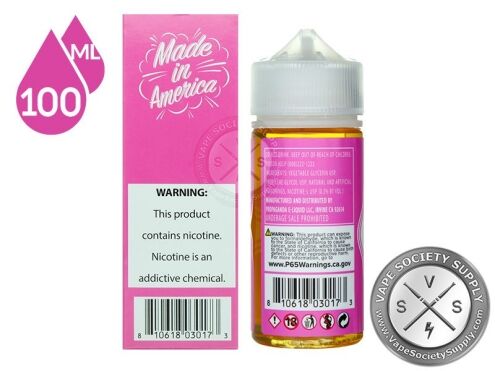 Cookie Butter by Vape Pink 100ml box and bottle, back labels