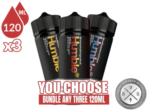 Humble Juice Bundle 3x120ml (360ml): 3 bottles with a You Choose banner