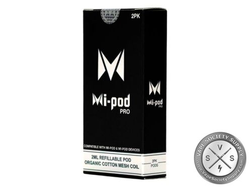 Mi-Pod PRO refillable pods box, 2 pods, 2ml with an organic cotton mesh coil