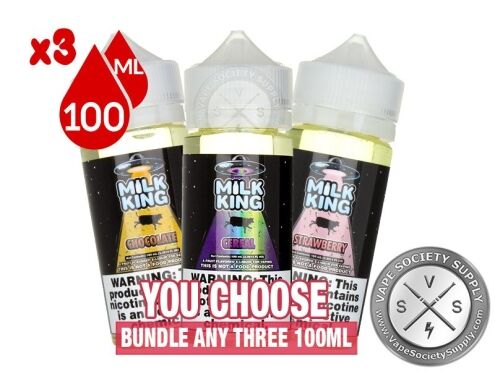 Milk King Bundle 3x100ml (300ml): 3 bottles with a You Choose banner