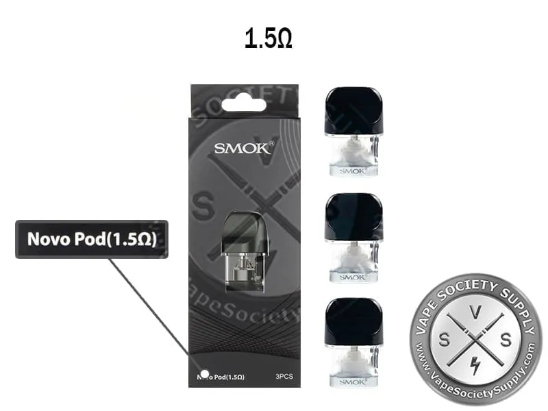 SMOK Novo Pod 1.5Ω box, 3 pcs, with three pods