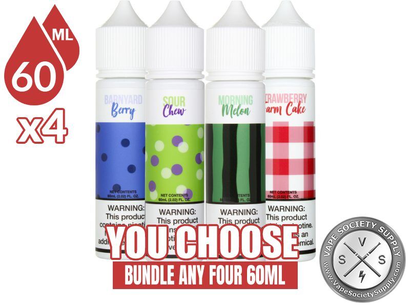 Fresh Farms Bundle 4x60ml (240ml): 4 bottles with a You Choose banner