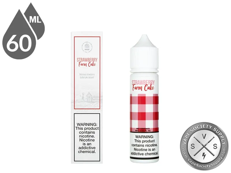 Strawberry Farm Cake by Fresh Farms 60ml bottle and box