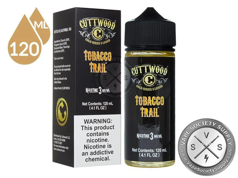 Tobacco Trail by Cuttwood 120ml bottle and box