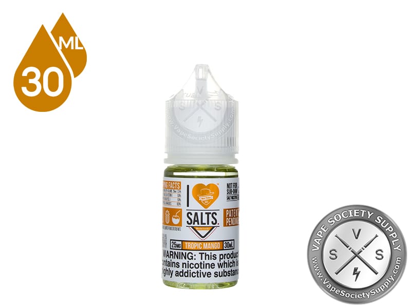 Tropic Mango by Mad Hatter I Love Salts 30ml bottle, front label