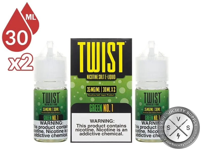 Green No. 1 by Twist Salt 60ml bottles and box
