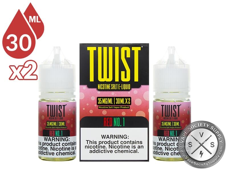 Red No. 1 by Twist Salt 60ml bottles and box