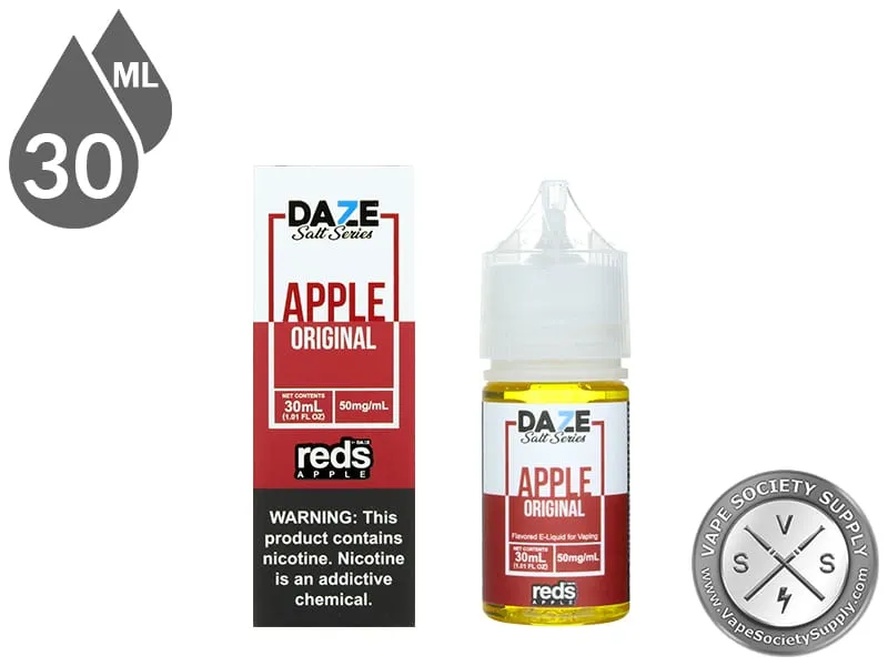 Original Reds Apple 7 Daze Salt 30ml bottle and box