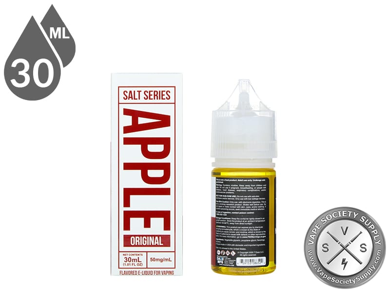 Original Reds Apple 7 Daze Salt 30ml box side and bottle label