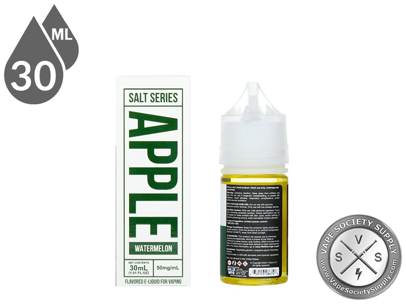 Watermelon Reds Apple 7 Daze Salt 30ml box side and bottle label
