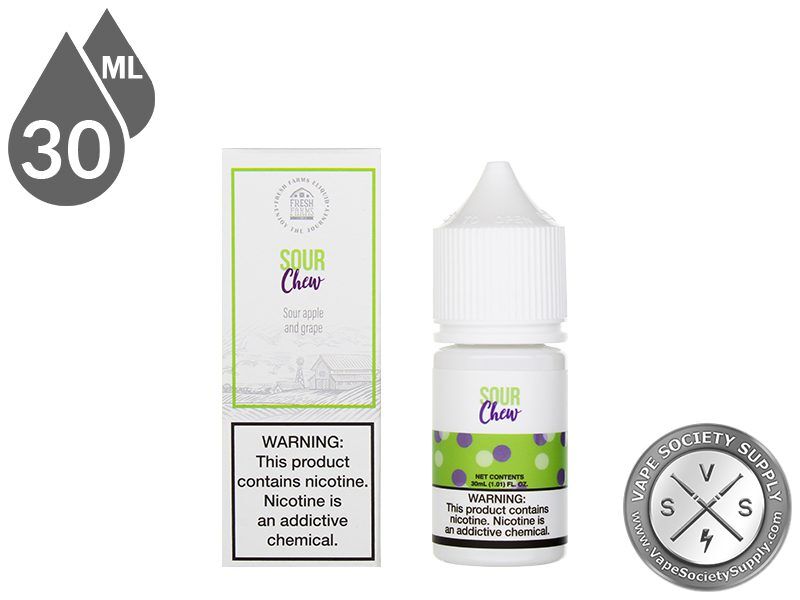Sour Chew by Fresh Farms Salt 30ml bottle and box