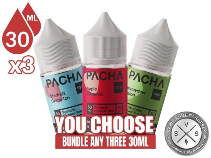 PACHA Salt Bundle 3x30ml (90ml): 3 bottles with a You Choose banner