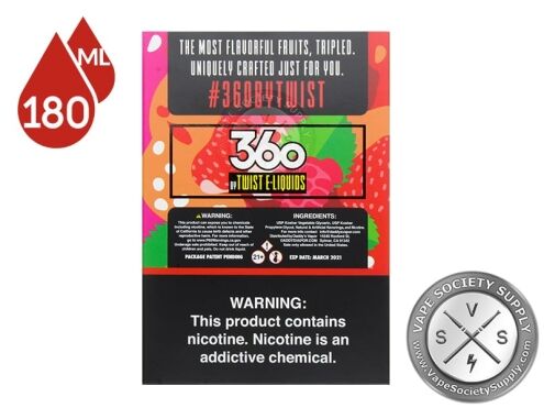 Triple Red by 360 Twist E-Liquids 180ml (3x60ml)