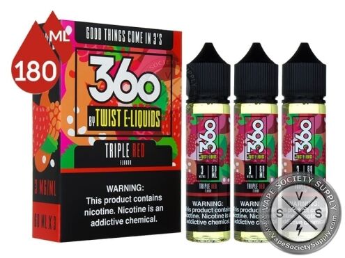 Triple Red by 360 Twist E-Liquids 180ml (3x60ml)