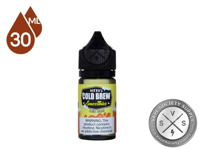 Fruit Splash by Nitro's Cold Brew Smoothies Salt 30ml bottle, front label