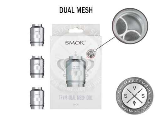 SMOK TFV16 Dual Mesh Coil box with three TFV16 dual mesh coils