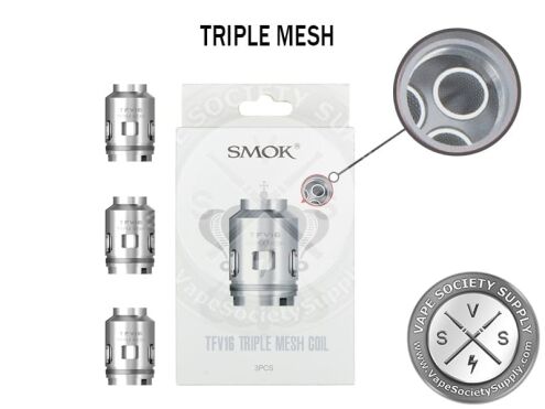 SMOK TFV16 Triple Mesh Coil box with three TFV16 triple mesh coils