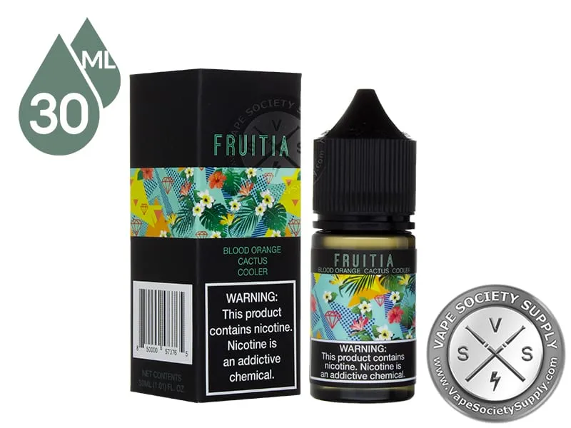 Blood Orange Cactus Cooler by Fruitia Salt 30ml bottle and box