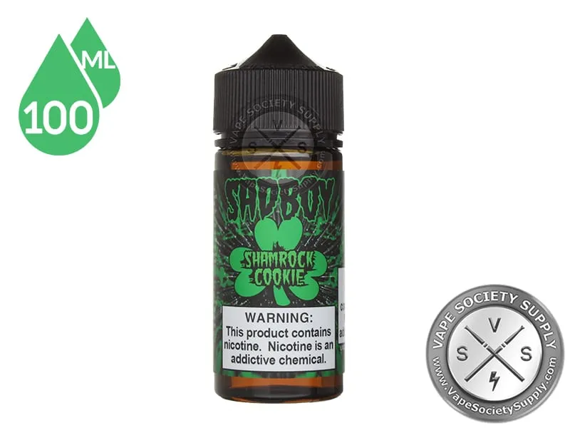 Shamrock Cookie by SadBoy 100ml in an older SadBoy bottle, front label