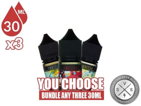 Fruitia Salt Bundle 3x30ml (90ml): 3 bottles with a You Choose banner