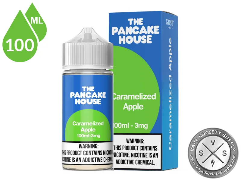 Caramelized Apple by The Pancake House 100ml bottle and box