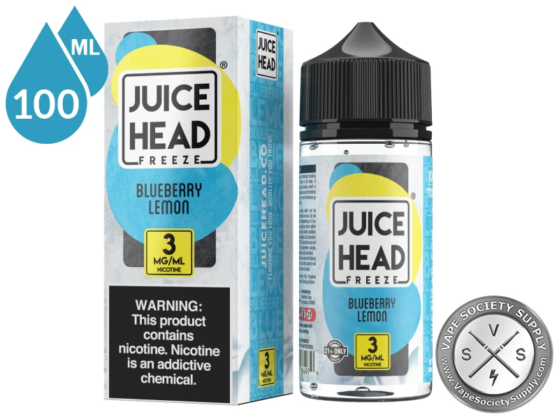 Blueberry Lemon Juice Head Freeze 100ml bottle and box