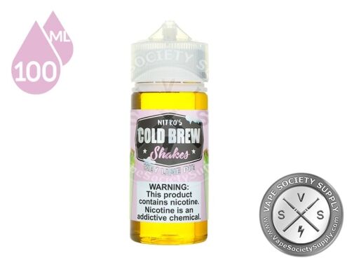 Key Lime Pie by Nitro's Cold Brew Shakes 100ml bottle, front label