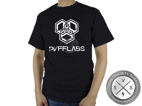 PUFF LABS Tshirt Large Front Logo - Black