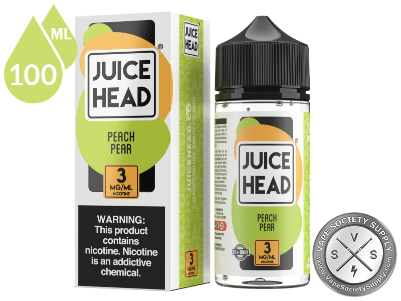 Peach Pear Juice Head 100ml bottle and box