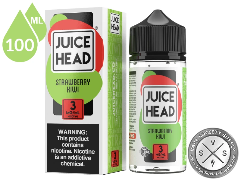 Strawberry Kiwi Juice Head 100ml bottle and box