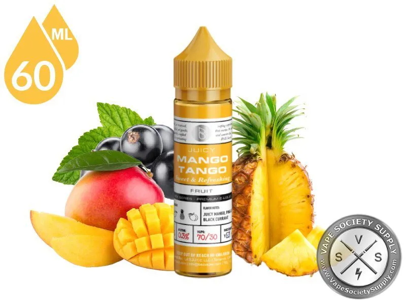 Mango Tango by BSX 60ml bottle with a mango, black currants and a pineapple