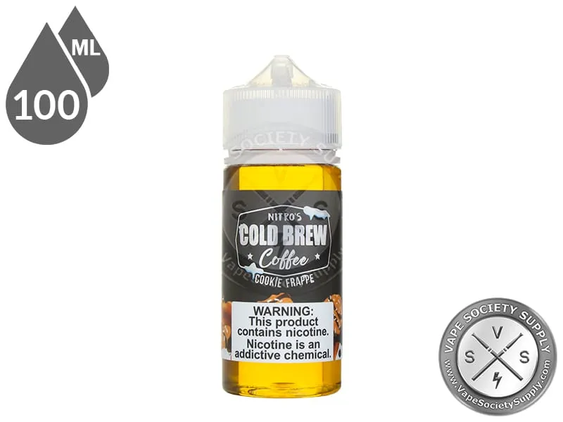 Cookie Frappe by Nitro's Cold Brew Coffee 100ml bottle, front label