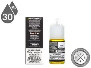 Pink Lemonade Vapetasia Salt 30ml bottle next to the box back with ingredients