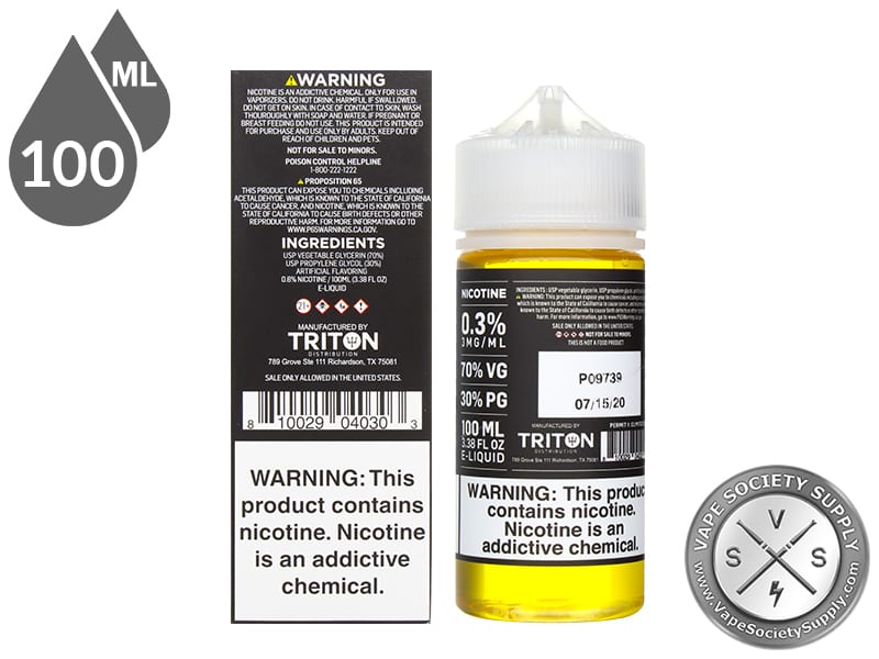 Pineapple Express Vapetasia 100ml bottle next to the box back with ingredients